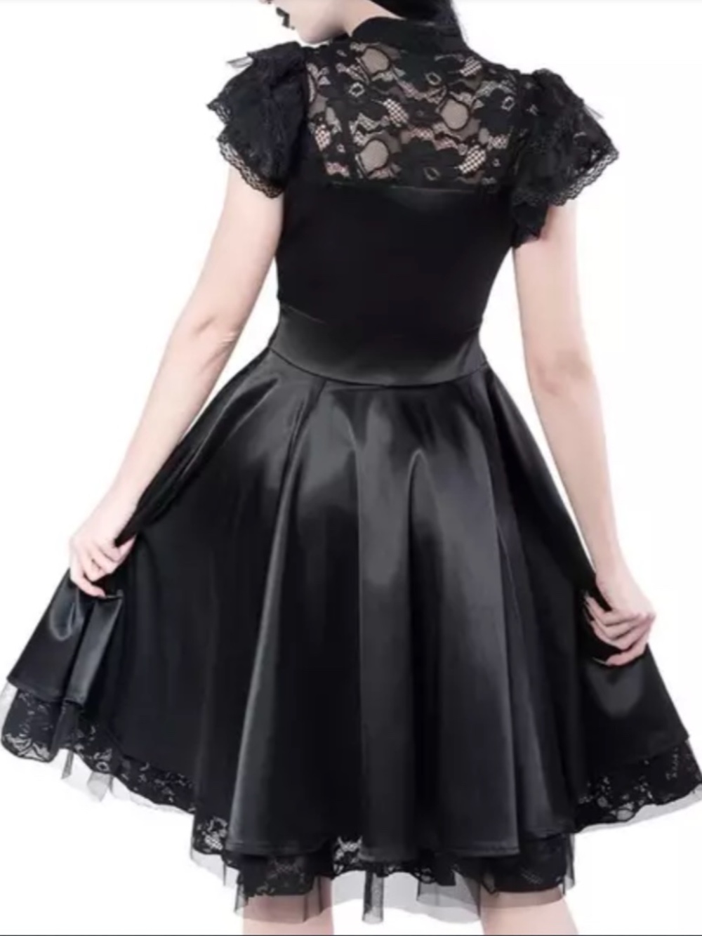 Killstar Dear Darkness Plus Size Black Lace Doll Dress 4XL BRAND NEW W/TAGS - Picture 2 of 4